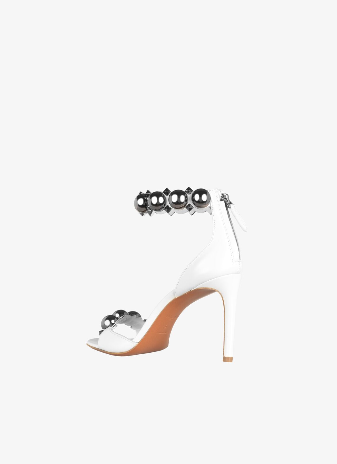 SANDALS VEAU2 BOMBE METAL WHITE ALAÏA WHITE  SANDALS VEAU2 BOMBE METAL WHITE